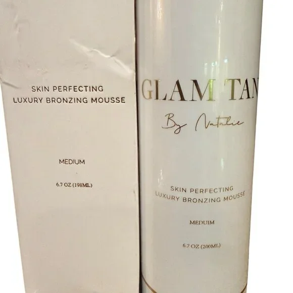 NIB Glam Tan by Natalie Skin Perfecting Bronzing Mousse-Medium - Picture 7 of 7